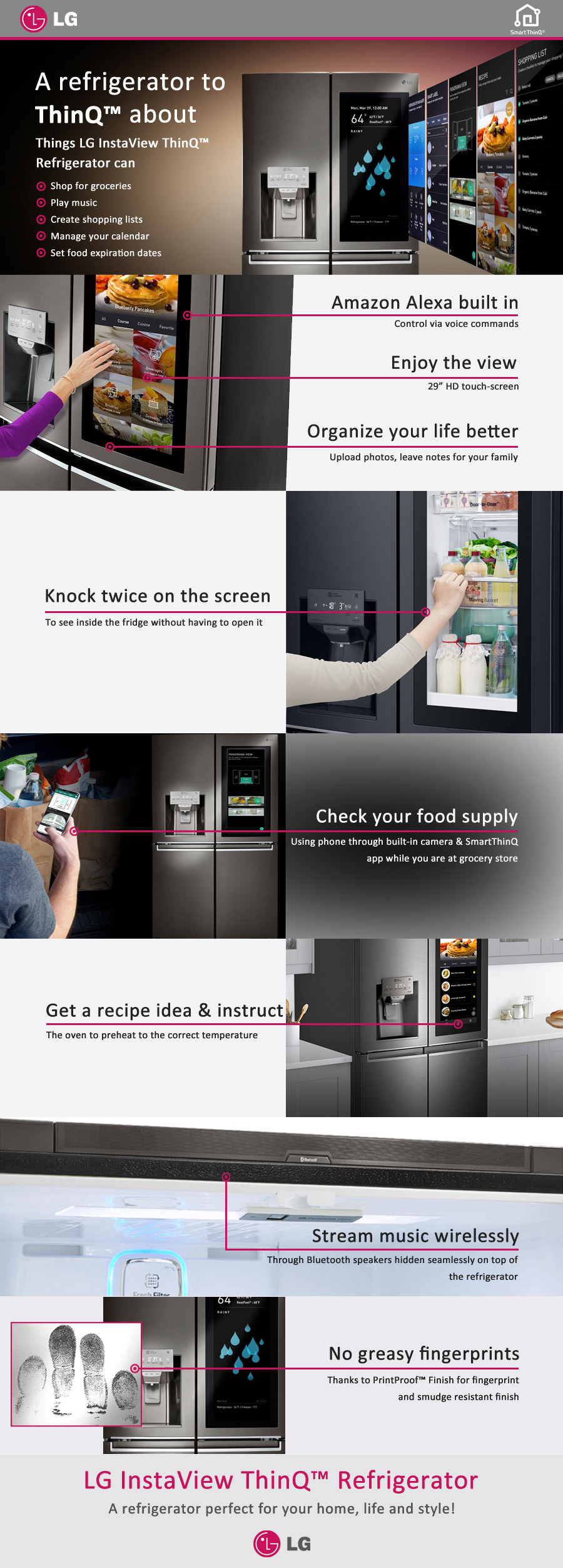 LG Smart InstaView Refrigerator Features Voice Control, webOS and Remote  Viewing Capabilities