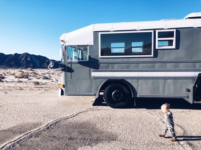 Wind River Tiny Homes Transforms School Bus into Travelling Home for Spencer Family