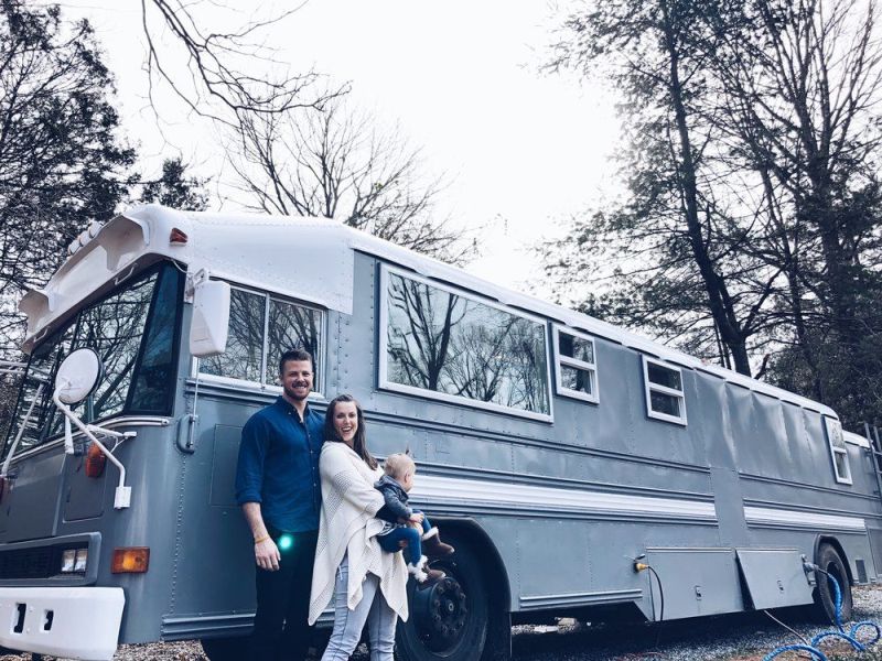 Wind River Tiny Homes TImage: Elizabeth J.W. Spencer ransforms School Bus into Travelling Home for Spencer Family