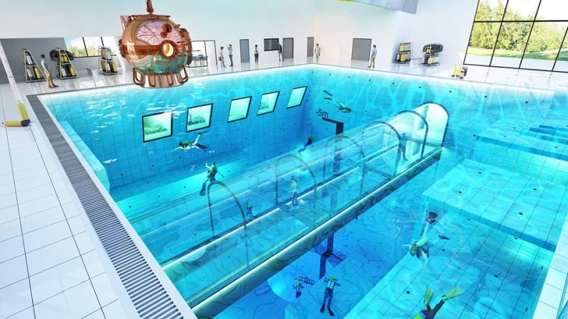 World’s Deepest Pool in Poland to have Underwater Tunnel and Hotel Rooms 