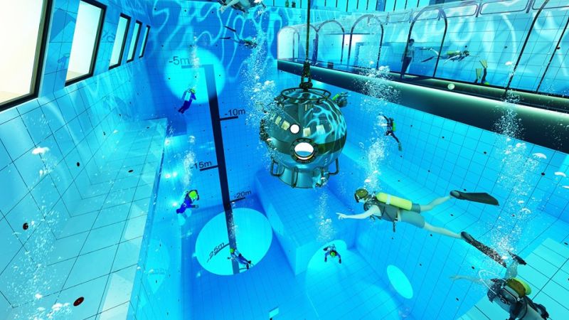 World’s Deepest Pool in Poland to have Underwater Tunnel and Hotel Rooms 