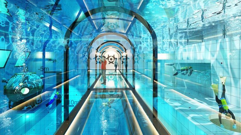 World’s Deepest Pool in Poland to have Underwater Tunnel and Hotel Rooms 