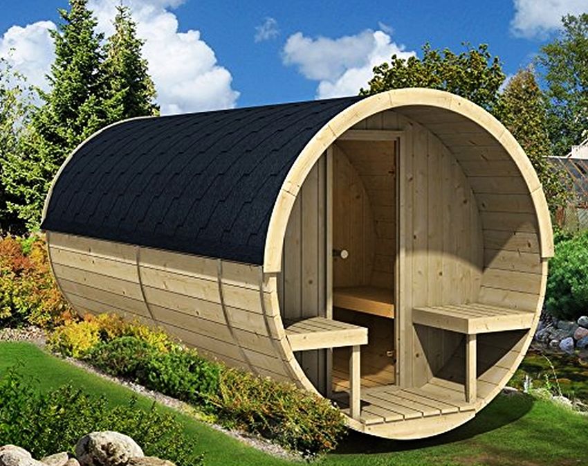 Allwood DIY 4-Person Barrel Sauna on Amazon