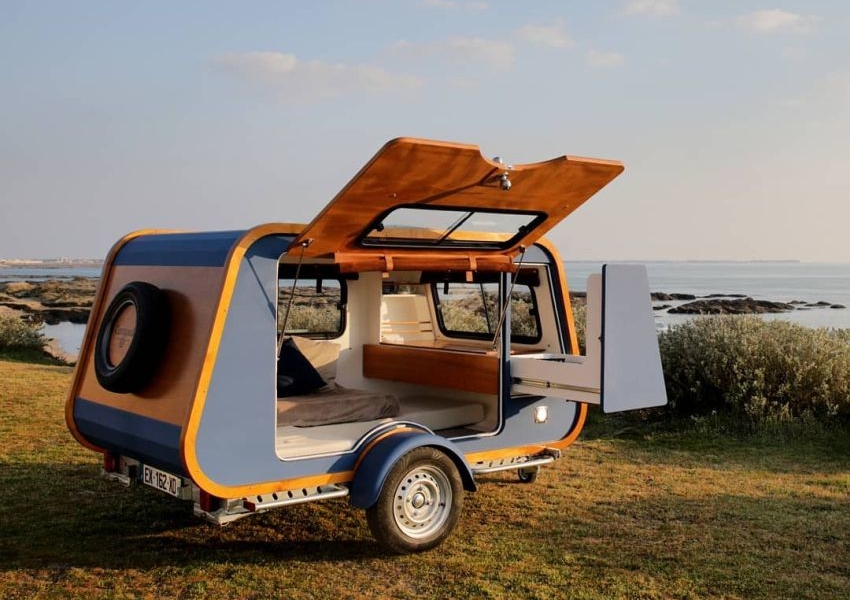 Carapate Teardrop Trailer Has Pull Out Kitchen Can Be Solar