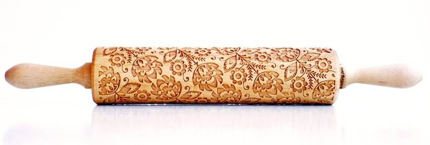 Laser engraved rolling pin