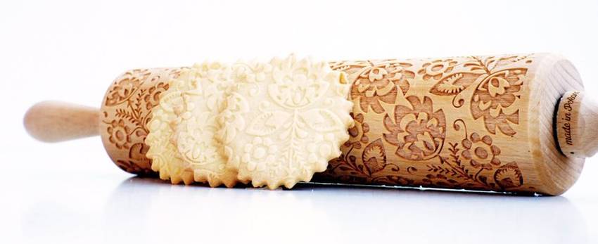 Laser engraved rolling pin