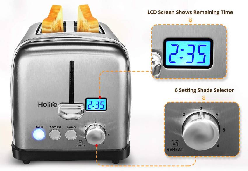 Holife 2 Slice Bread Toaster-1