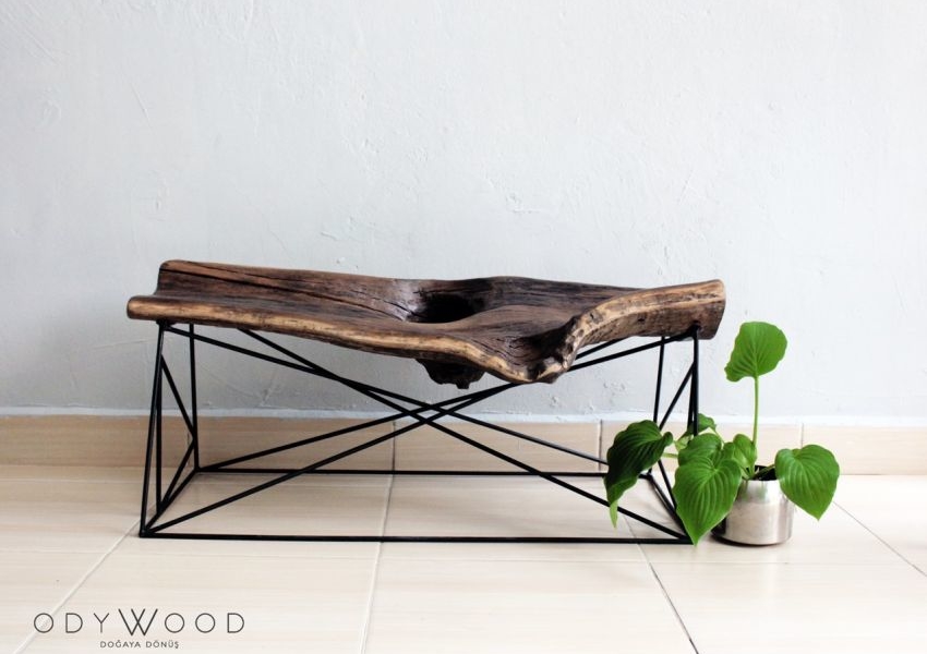 Kovuk Tree Bark Coffee Table And Bench By Odywood