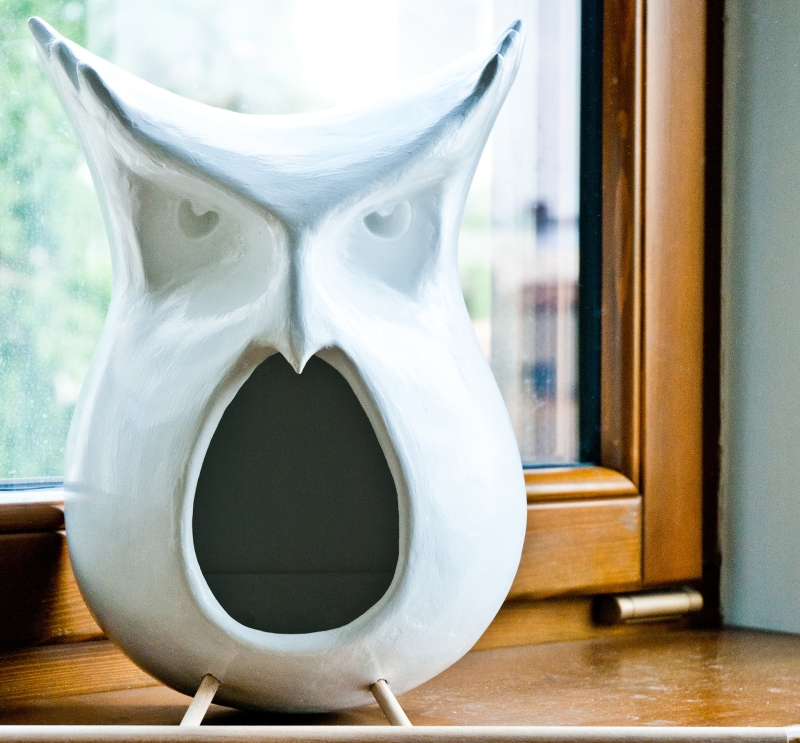 Owl-Shaped Buhaus Birdhouse by Bodgan Moga