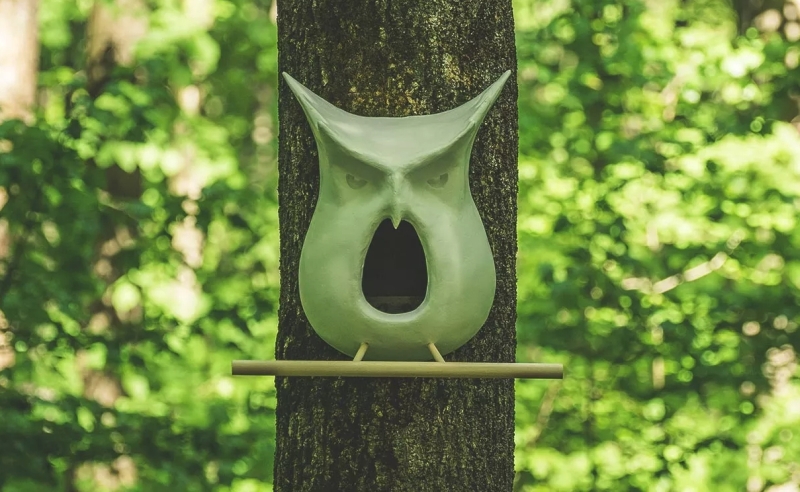 Owl-Shaped Buhaus Birdhouse by Bodgan Moga