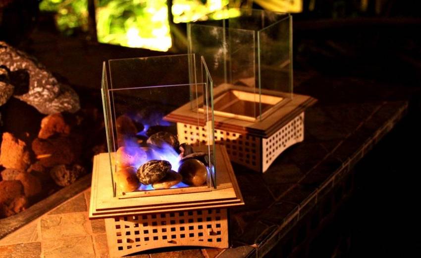 Tabletop Glass Fireplace