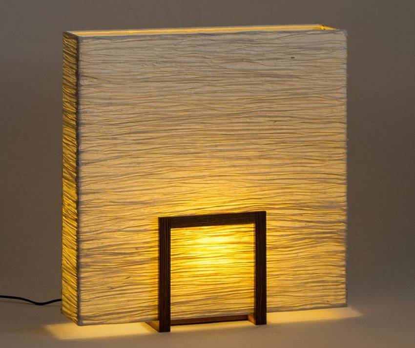 Eco-friendly Un-Block Crushed Table Lamp by Oorjaa 