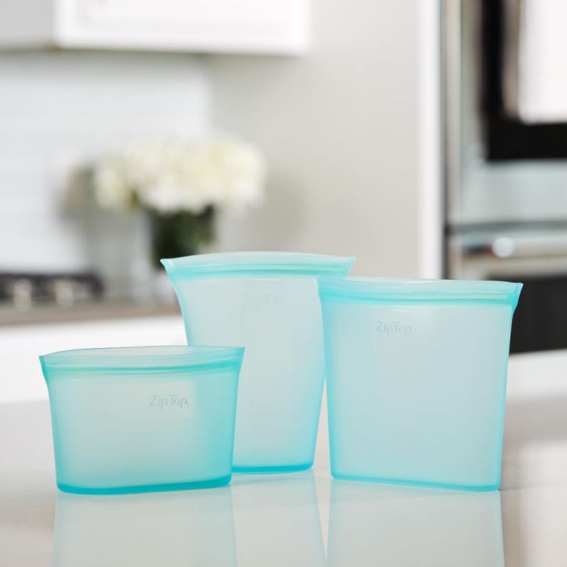 Zip Top Reusable Storage Containers are Alternative to Plastic Jars in Kitchen