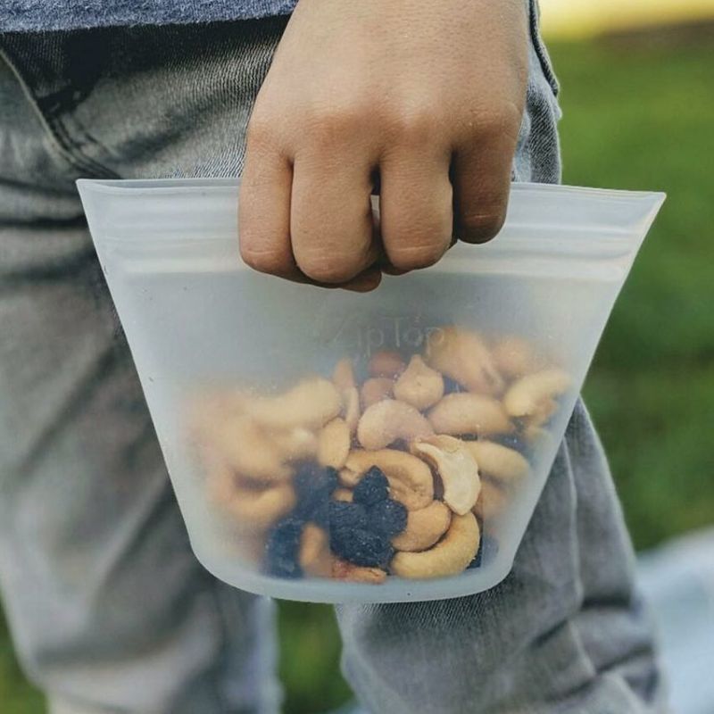 Zip Top Reusable Storage Containers are Alternative to Plastic Jars in Kitchen