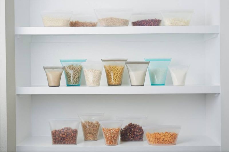 Zip Top Reusable Storage Containers are Alternative to Plastic Jars in Kitchen