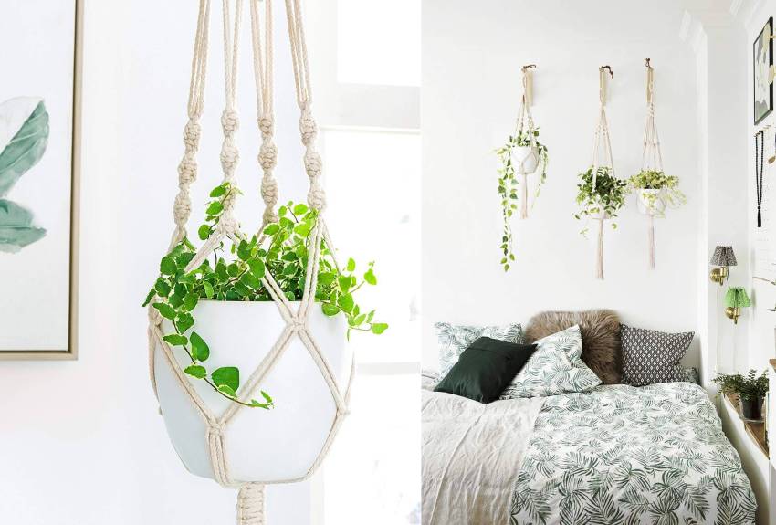 Macrame plant hanger by Mkono