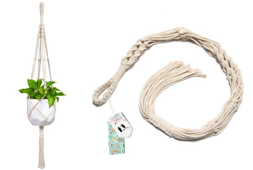 Macrame plant hanger by Mkono