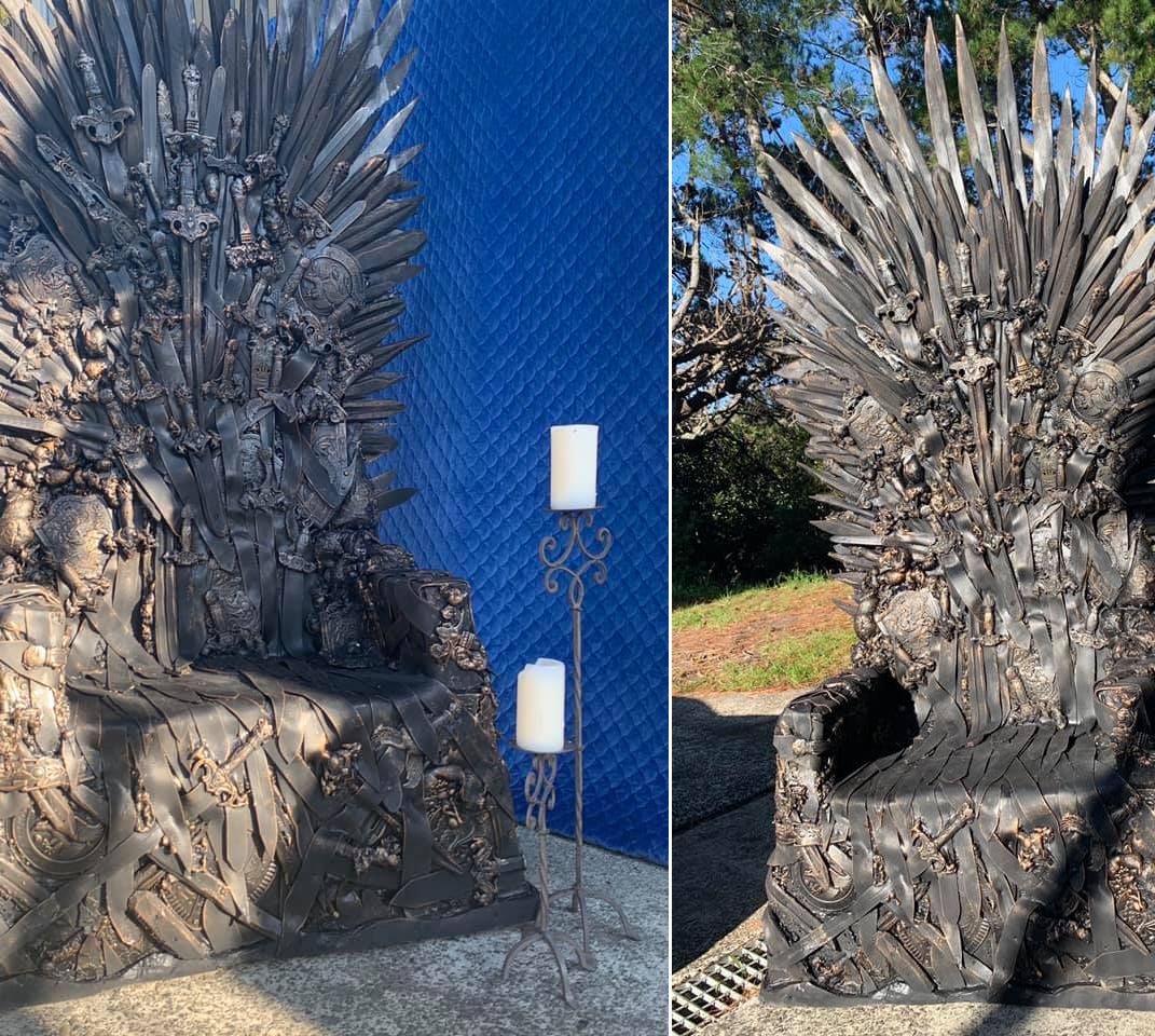 Auckland Man Builds and Sells Life-Size Iron Throne Replicas 