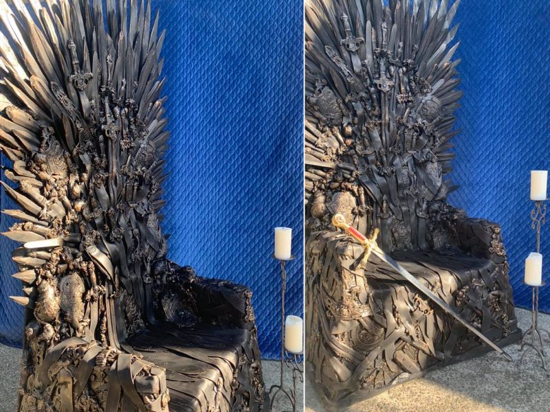 Auckland Man Builds and Sells Life-Size Iron Throne Replicas 