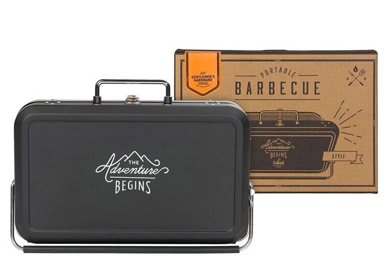 Gentlemen’s Hardware Suitcase Style Barbecue Grill 