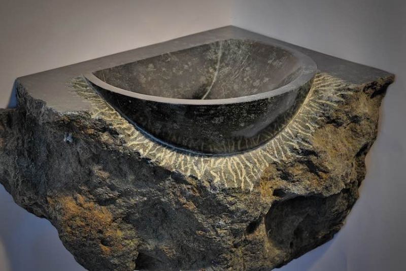 Jan-Carel Koster Creates Natural Stone Washbasin for GUIDERO Holland BV 