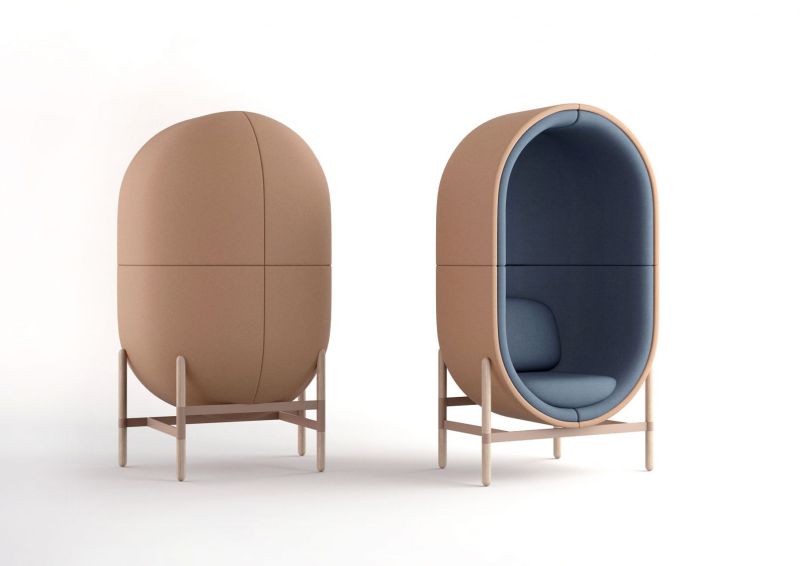 Kateryna Sokolova Designs Capsule Office Furniture Pod for Casala