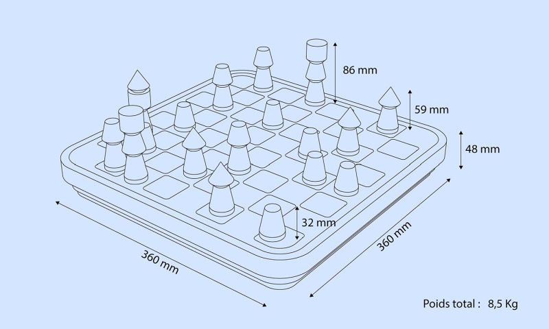 Pierre-Marie Bagot’s Failure Concrete Chess Set is Ideal for Brutalism Fans 