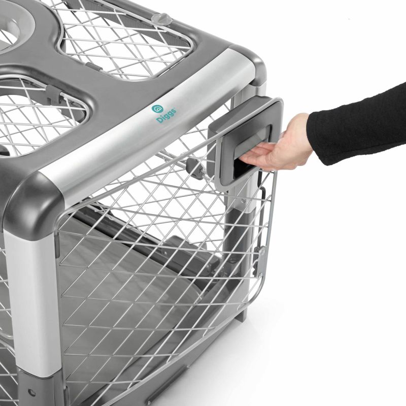 Revol Dog Crate Folds Flat for Easy Storage and Transportation