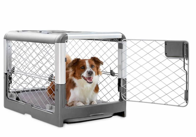 Revol Dog Crate Folds Flat for Easy Storage and Transportation 