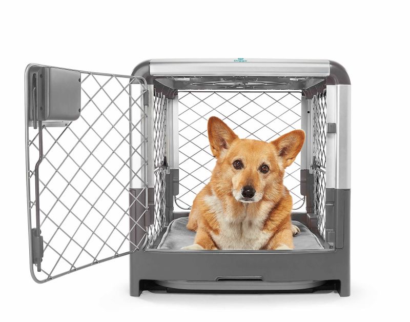 Revol Dog Crate Folds Flat for Easy Storage and Transportation 