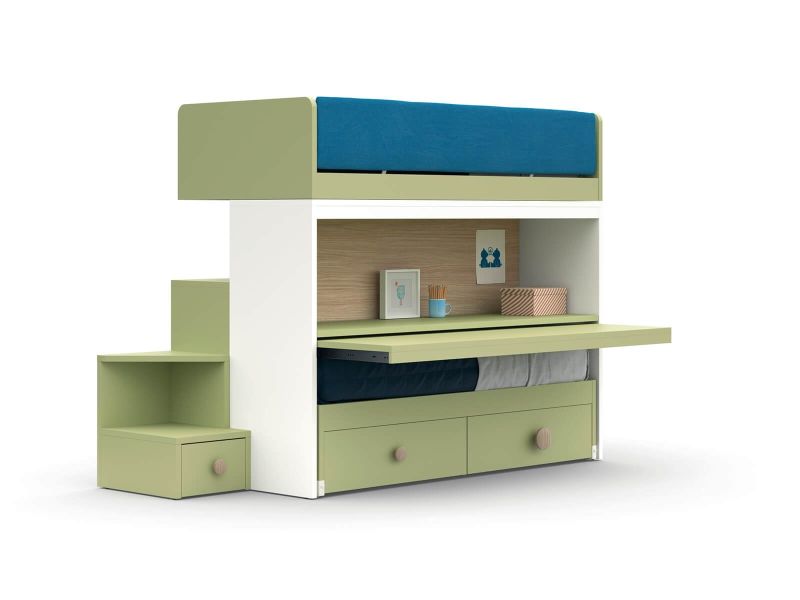 Skid sliding Bunk Bed by Nidi is Perfect for a Shared Kids’ Room