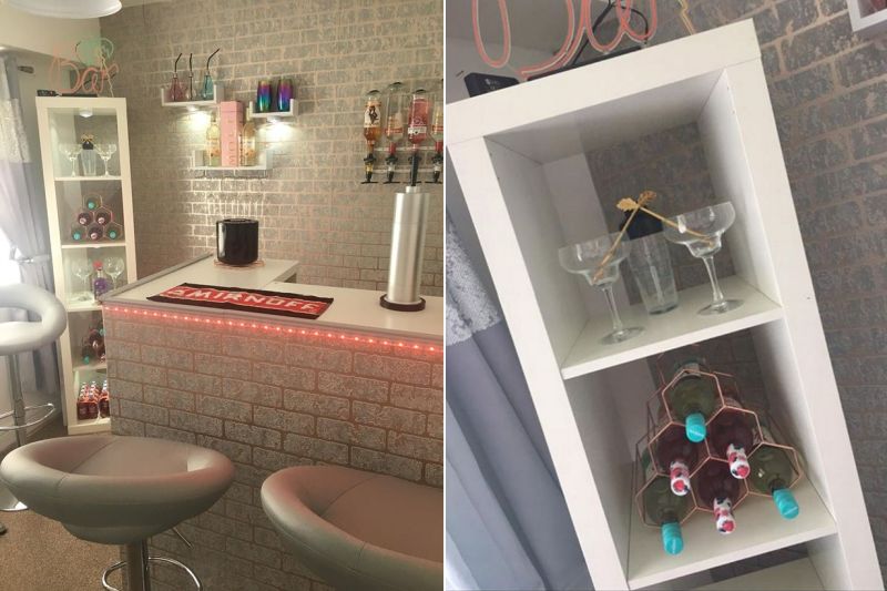 Mom Builds for Herself Ultimate Woman Cave Bar for $508