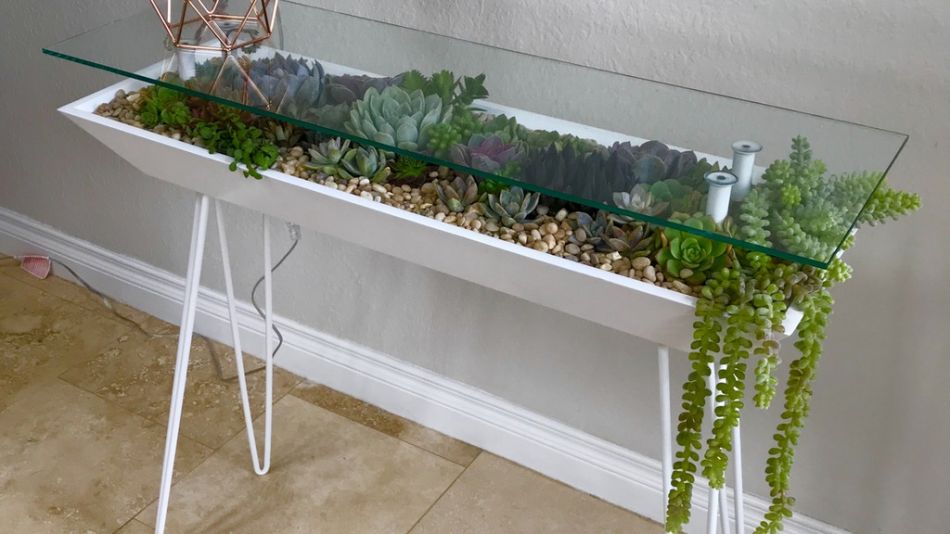 BloomingTable A Beautiful Table with BuiltIn Succulent Planter