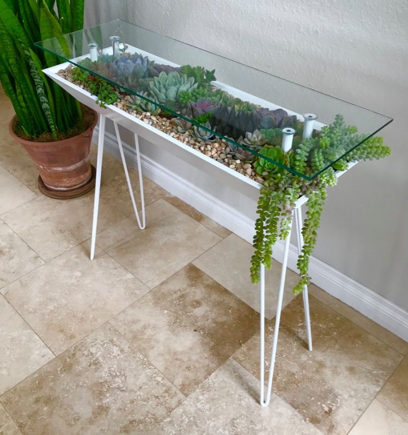 BloomingTables: A Beautiful Table with Built-In Succulent Planter