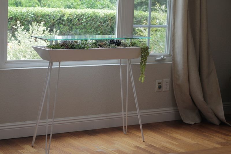 BloomingTables: A Beautiful Table with Built-In Succulent Planter