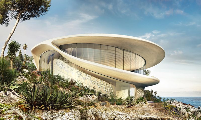 David Tajchman Conceives Futuristic Oceanside Pool House 