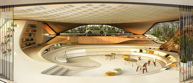 David Tajchman Conceives Futuristic Oceanside Pool House 