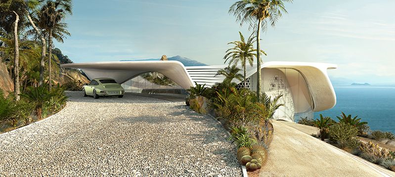 David Tajchman Conceives Futuristic Oceanside Pool House 