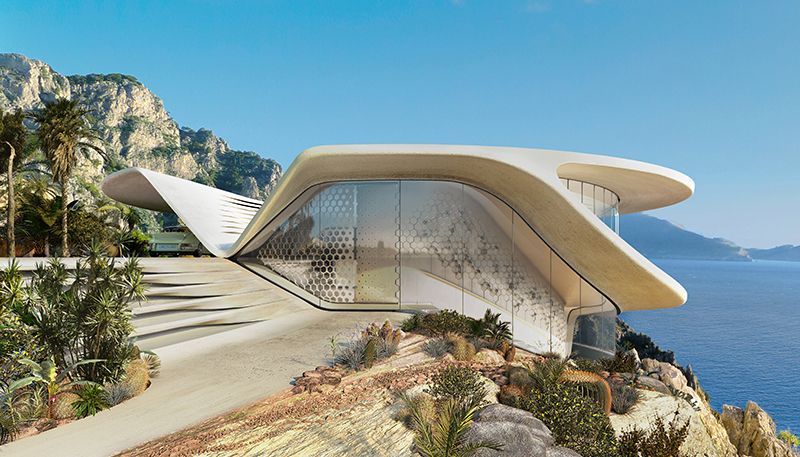 David Tajchman Conceives Futuristic Oceanside Pool House 