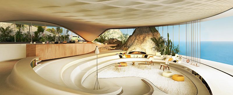 David Tajchman Conceives Futuristic Oceanside Pool House 