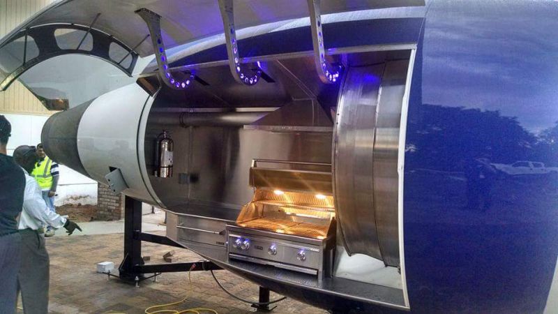 Delta’s TechOps Transforms Boeing 757 Engine into Outdoor Grill 