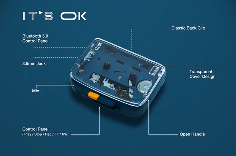 NINM Lab Launches IT’S OK Bluetooth 5.0 Cassette Player on Kickstarter 