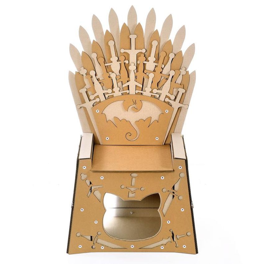 Iron Throne Cardboard Cat House