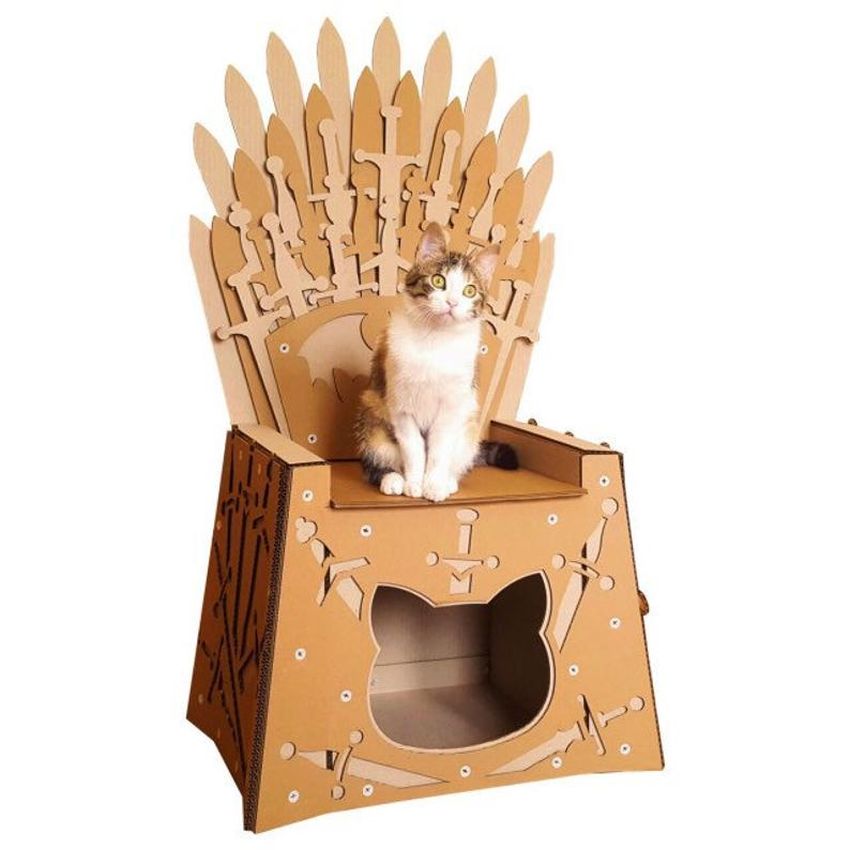 Iron Throne Cardboard Cat House