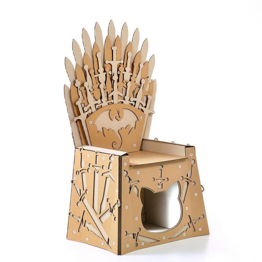 Iron Throne Cardboard Cat House