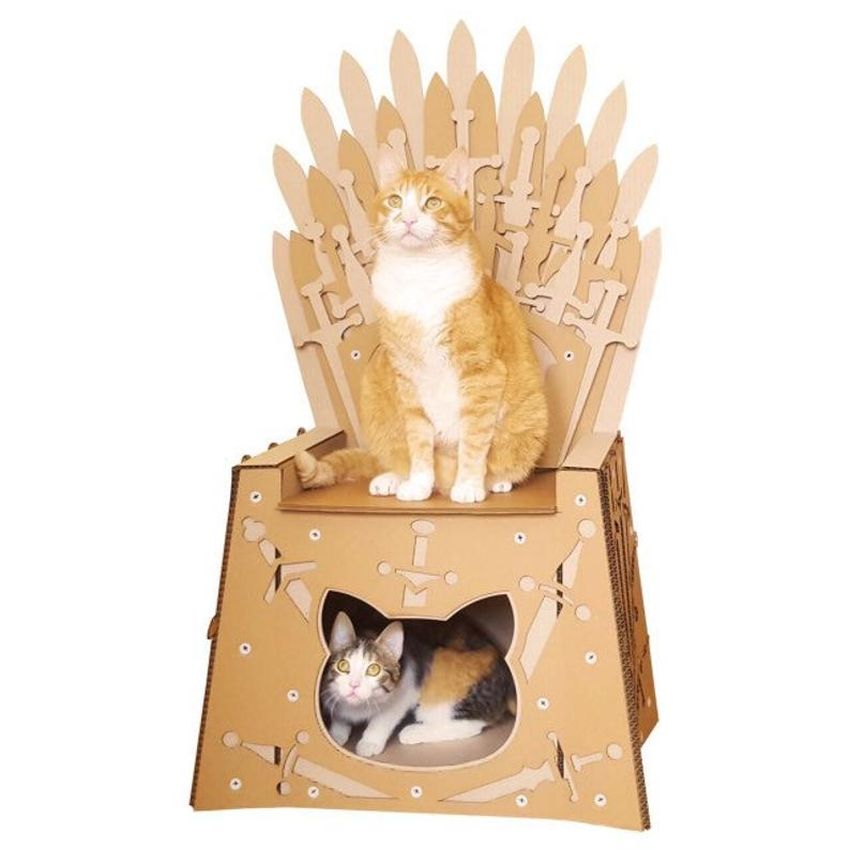 Iron Throne Cardboard Cat House