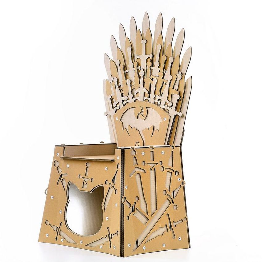 Iron Throne Cardboard Cat House