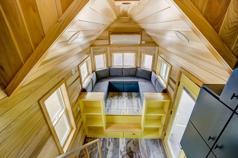 Modern Tiny Living’s Serenity Tiny House Features Office at Back Door