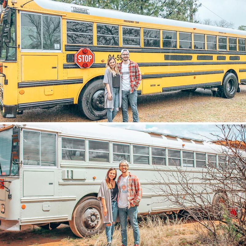 US Couple Transforms School Bus into Mobile Home for $16k