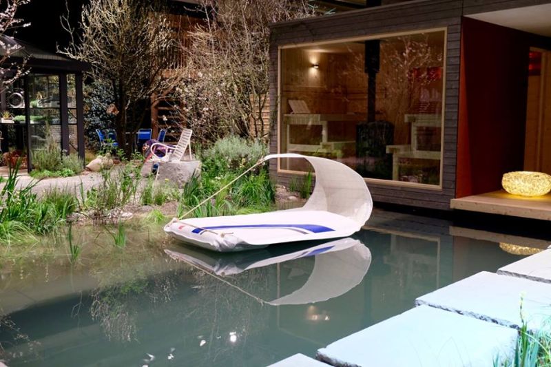 Vaurien Floating Sunbed by DVELAS is Made from Upcycled Sails 